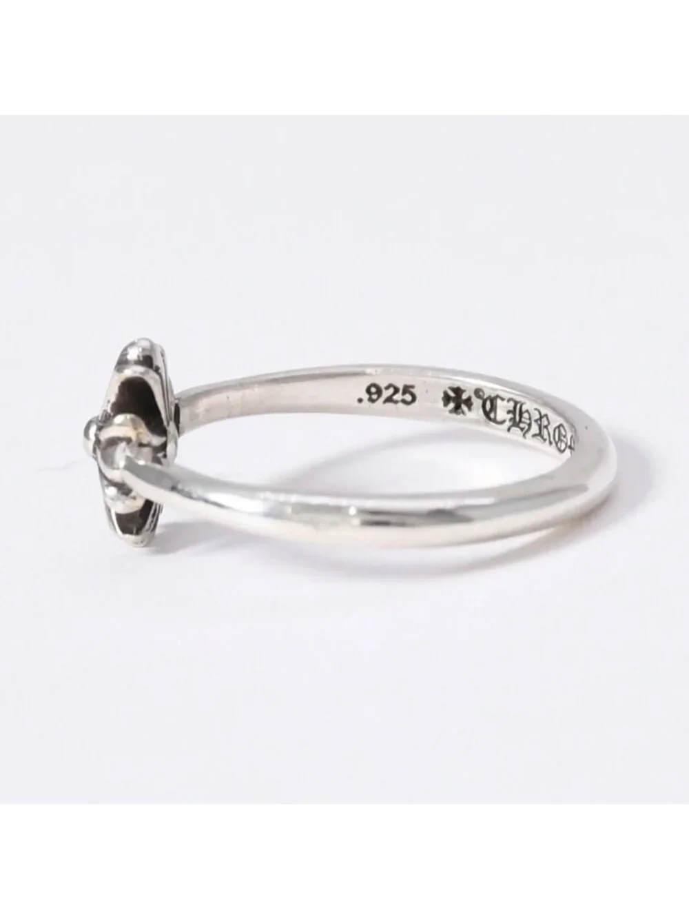 Chrome Hearts Bubblegum CH Pls CH Plastic Sling Ring 925 Sterling Silver